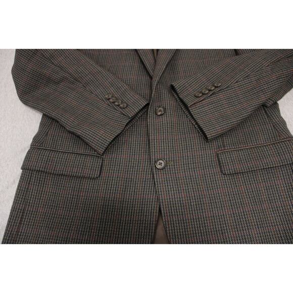 Lauren Ralph Lauren Blazer Mens 40R Gray Houndstooth 2 Button Single Breasted - Picture 9 of 10